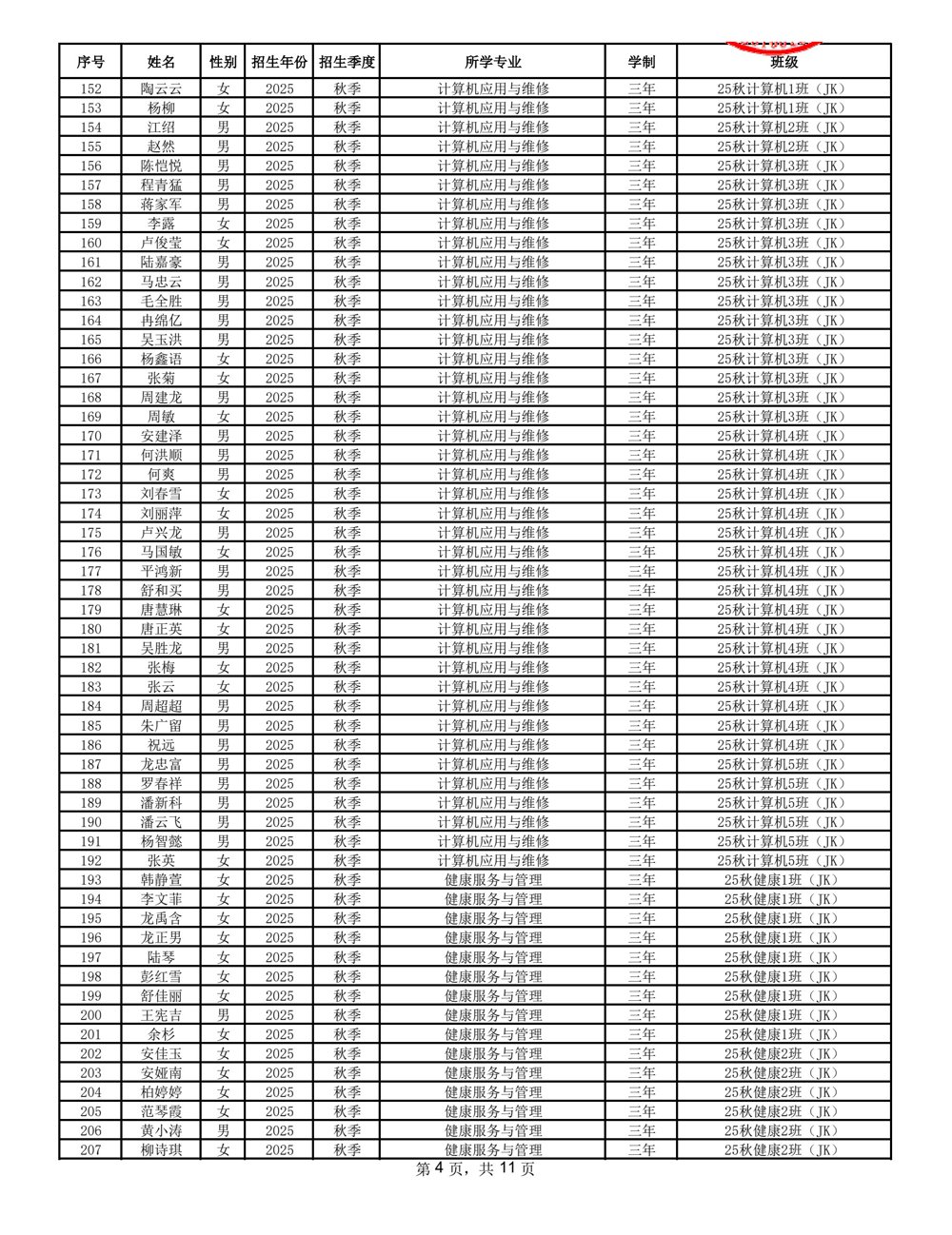 2025-2026学年秋季学期新增精准扶贫公示名单 _4